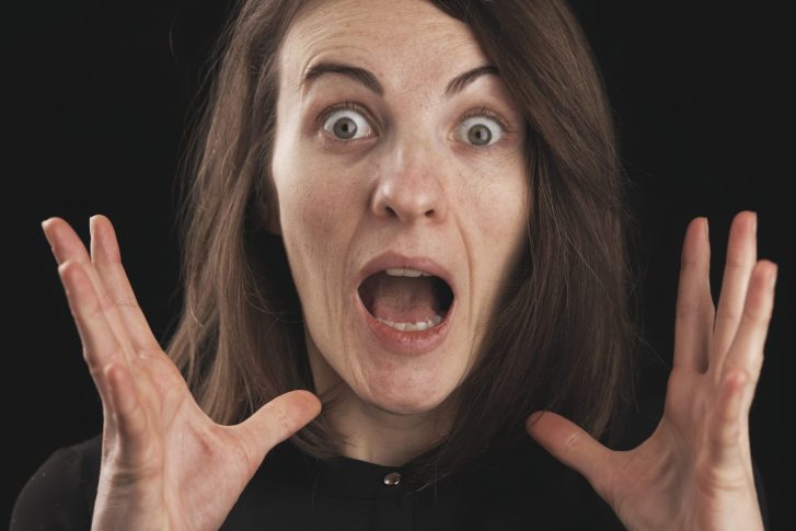 woman, surprised, expression